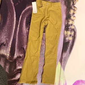 Khaki Flared Jeans
